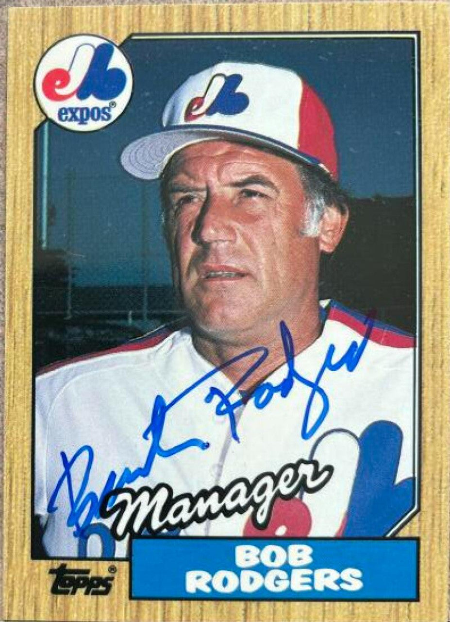 Bob "Buck" Rodgers Signed 1987 Topps Tiffany Baseball Card - Montreal Expos