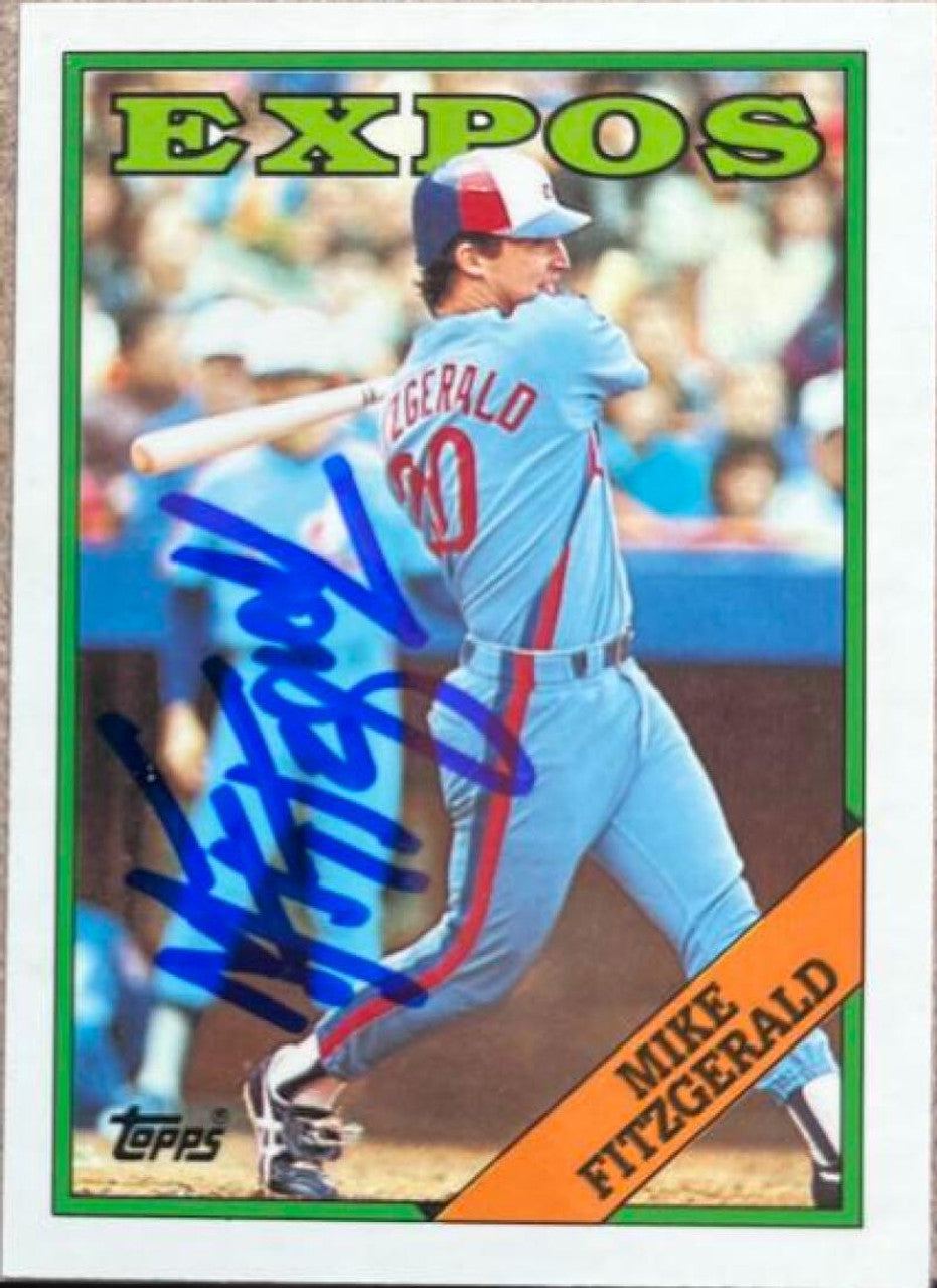 Mike Fitzgerald Signed 1988 Topps Tiffany Baseball Card - Montreal Expos