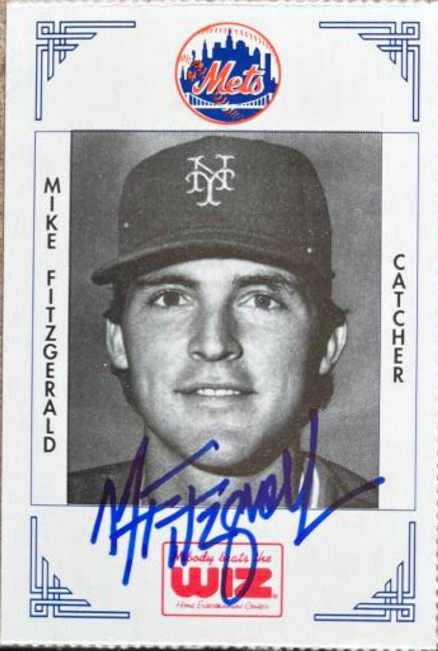 Mike Fitzgerald Signed 1991 WIZ Baseball Card - New York Mets