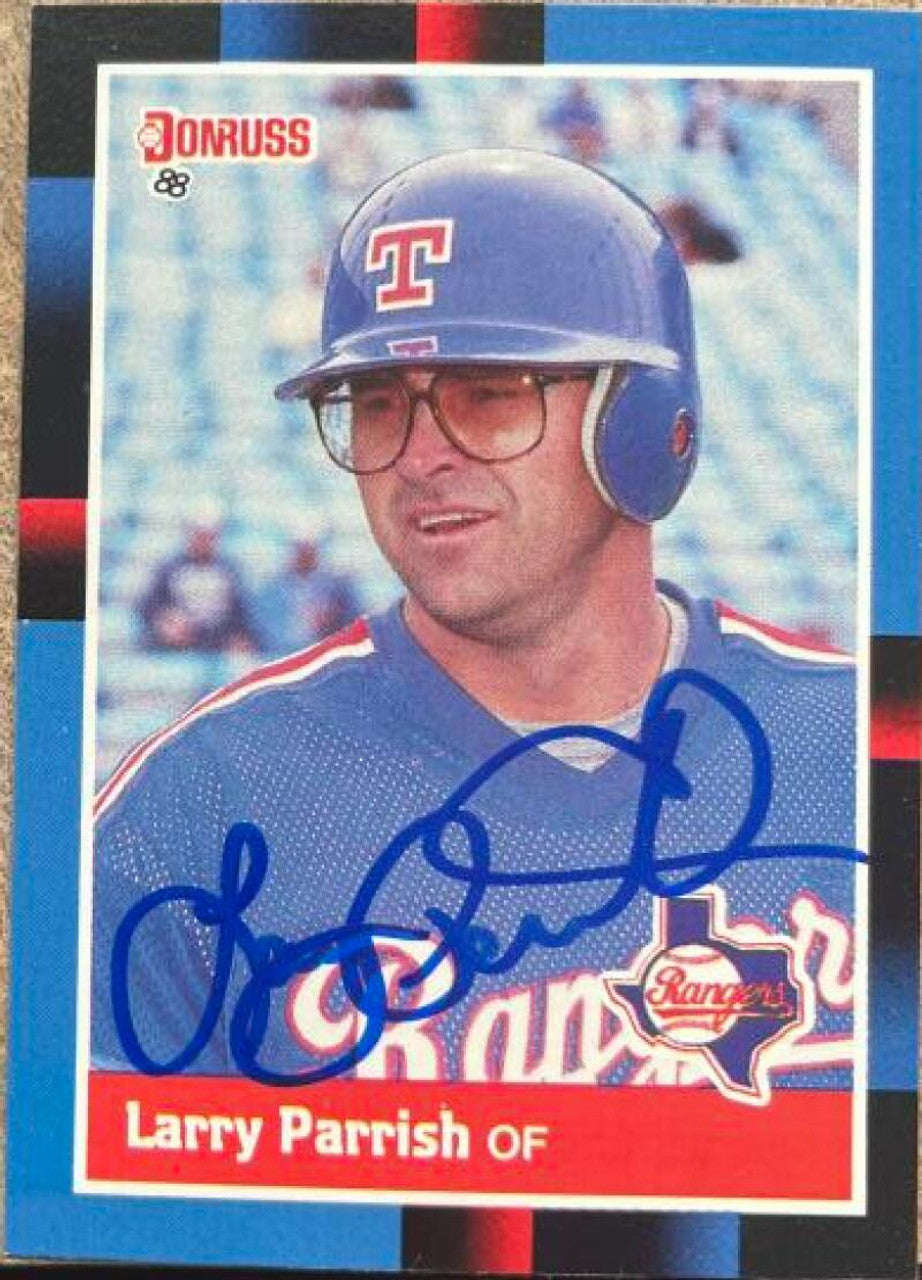 Larry Parrish Signed 1988 Donruss Baseball Card - Texas Rangers