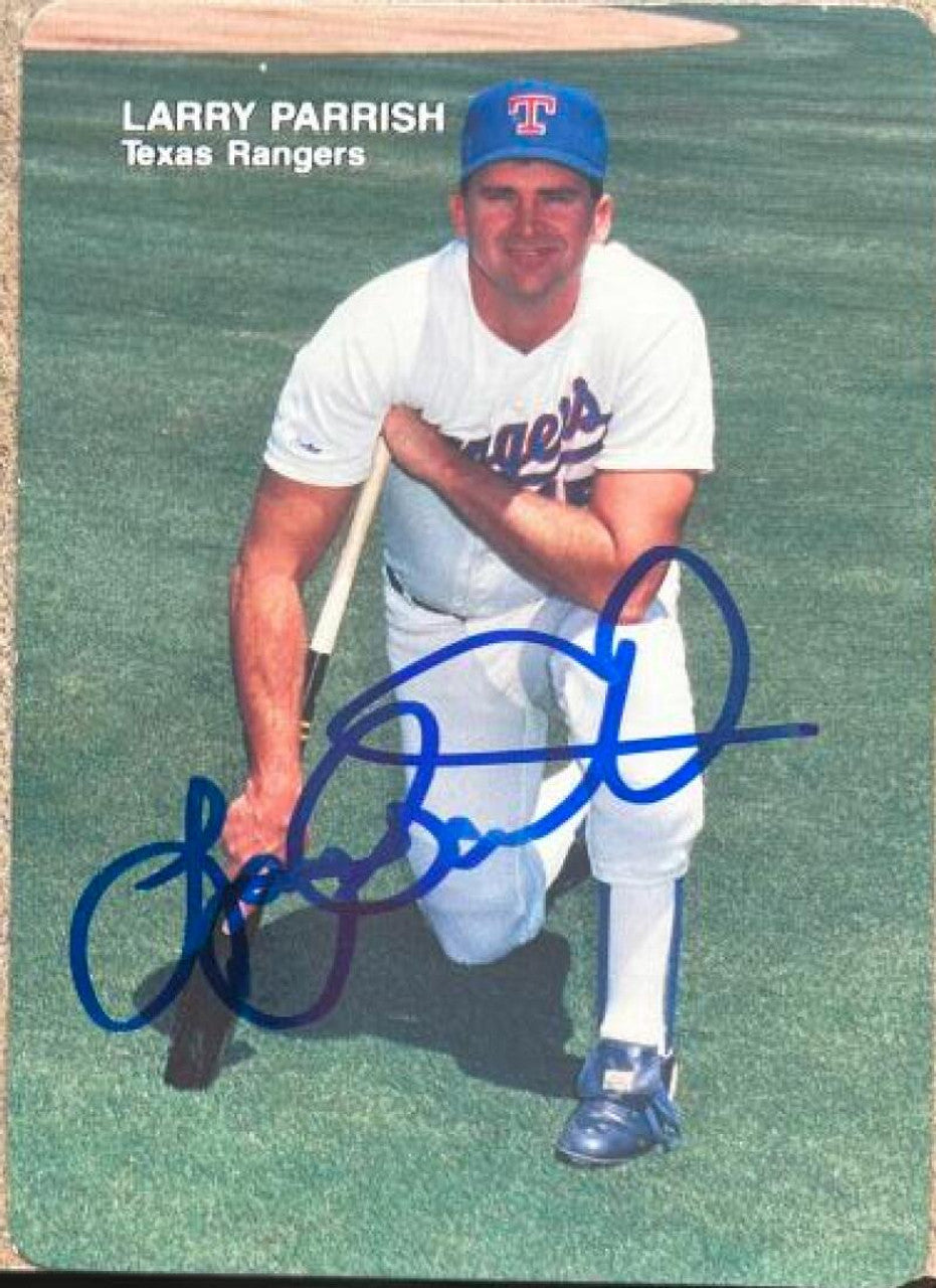 Larry Parrish Signed 1988 Mother's Cookies Baseball Card - Texas Rangers