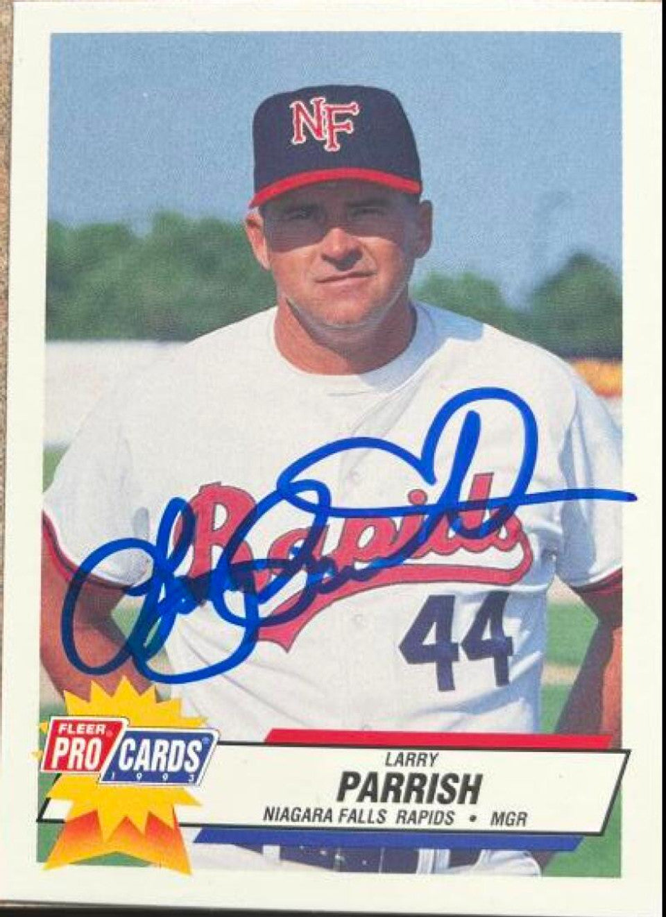 Larry Parrish Signed 1993 Fleer ProCards Baseball Card - Niagara Falls Rapids