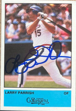 Larry Parrish Signed 1985 Performance Printing Baseball Card - Texas Rangers