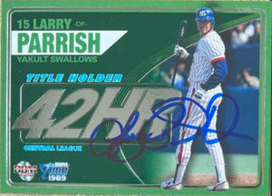 Larry Parrish Signed 2018 BBM Time Travel Baseball Card - Yakult Swallows