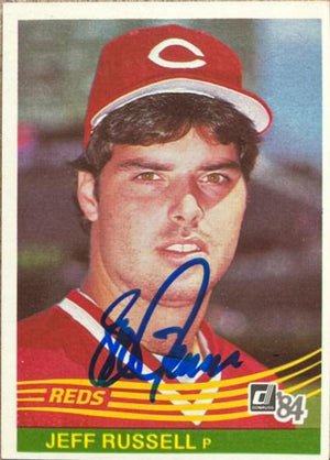 Jeff Russell Signed 1984 Donruss Baseball Card - Cincinnati Reds