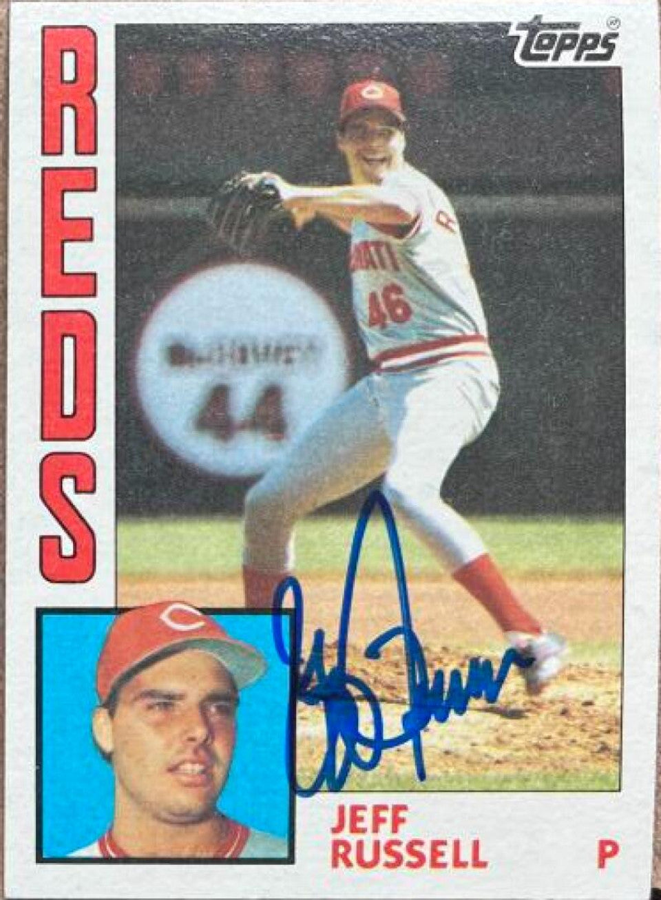 Jeff Russell Signed 1984 Topps Baseball Card - Cincinnati Reds