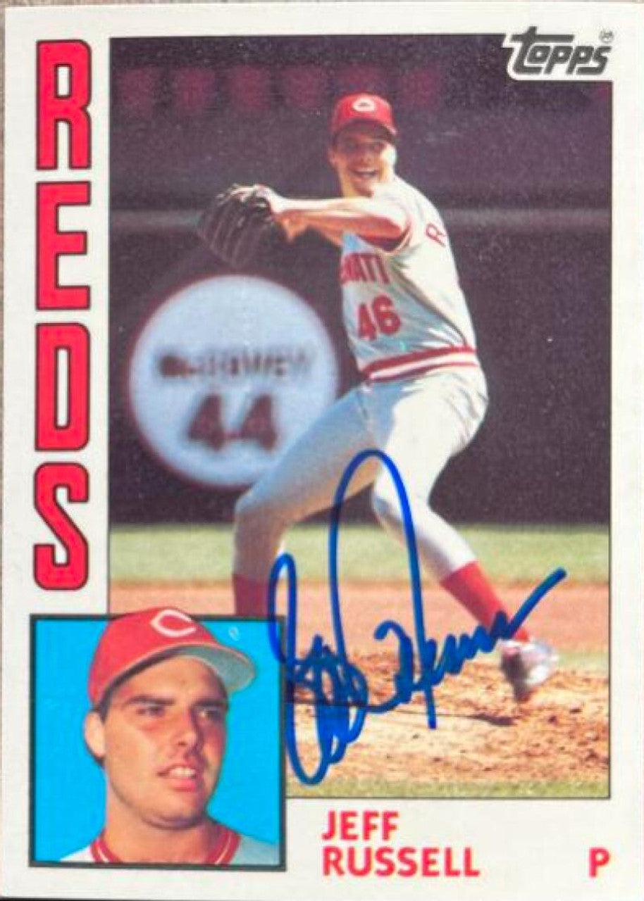 Jeff Russell Signed 1984 Topps Tiffany Baseball Card - Cincinnati Reds