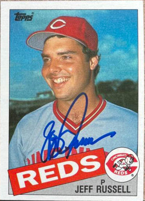 Jeff Russell Signed 1985 Topps Baseball Card - Cincinnati Reds