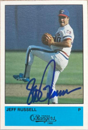 Jeff Russell Signed 1986 Performance Printing Baseball Card - Texas Rangers