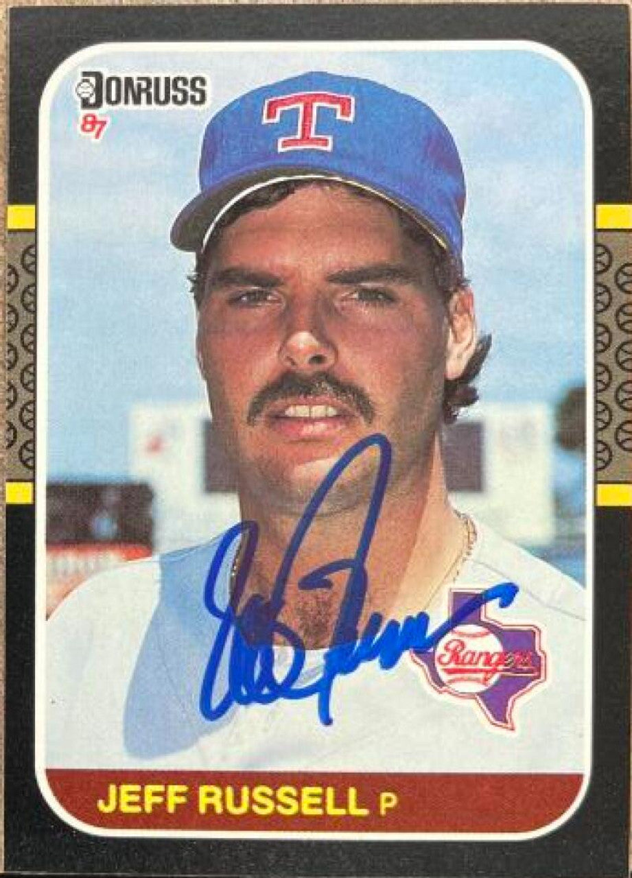 Jeff Russell Signed 1987 Donruss Baseball Card - Texas Rangers