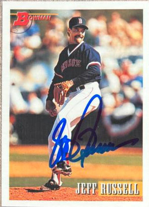 Jeff Russell Signed 1993 Bowman Baseball Card - Boston Red Sox