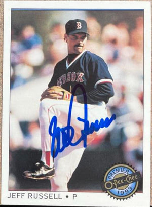 Jeff Russell Signed 1993 O-Pee-Chee Premier Baseball Card - Boston Red Sox