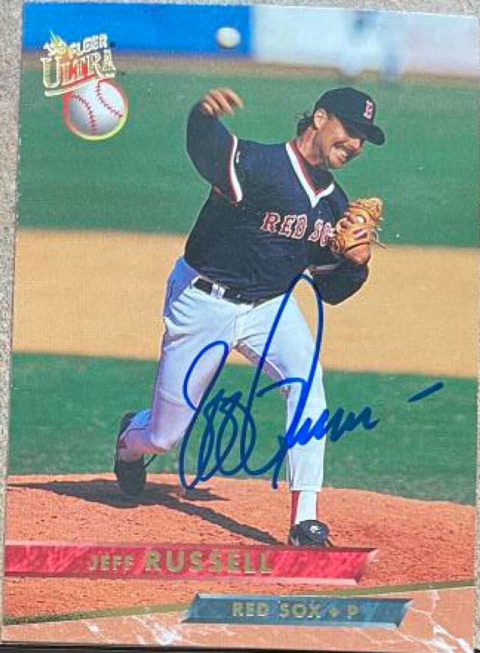 Jeff Russell Signed 1993 Fleer Ultra Baseball Card - Boston Red Sox