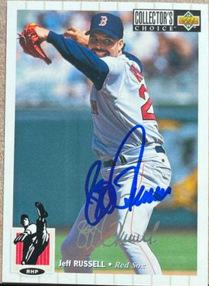 Jeff Russell Signed 1994 Collector's Choice Silver Signature Baseball Card - Boston Red Sox