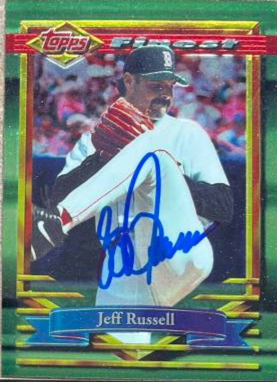 Jeff Russell Signed 1994 Topps Finest Baseball Card - Boston Red Sox