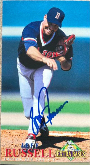 Jeff Russell Signed 1994 Fleer Extra Bases Baseball Card - Boston Red Sox