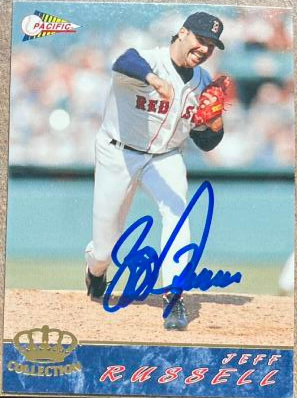 Jeff Russell Signed 1994 Pacific Baseball Card - Boston Red Sox