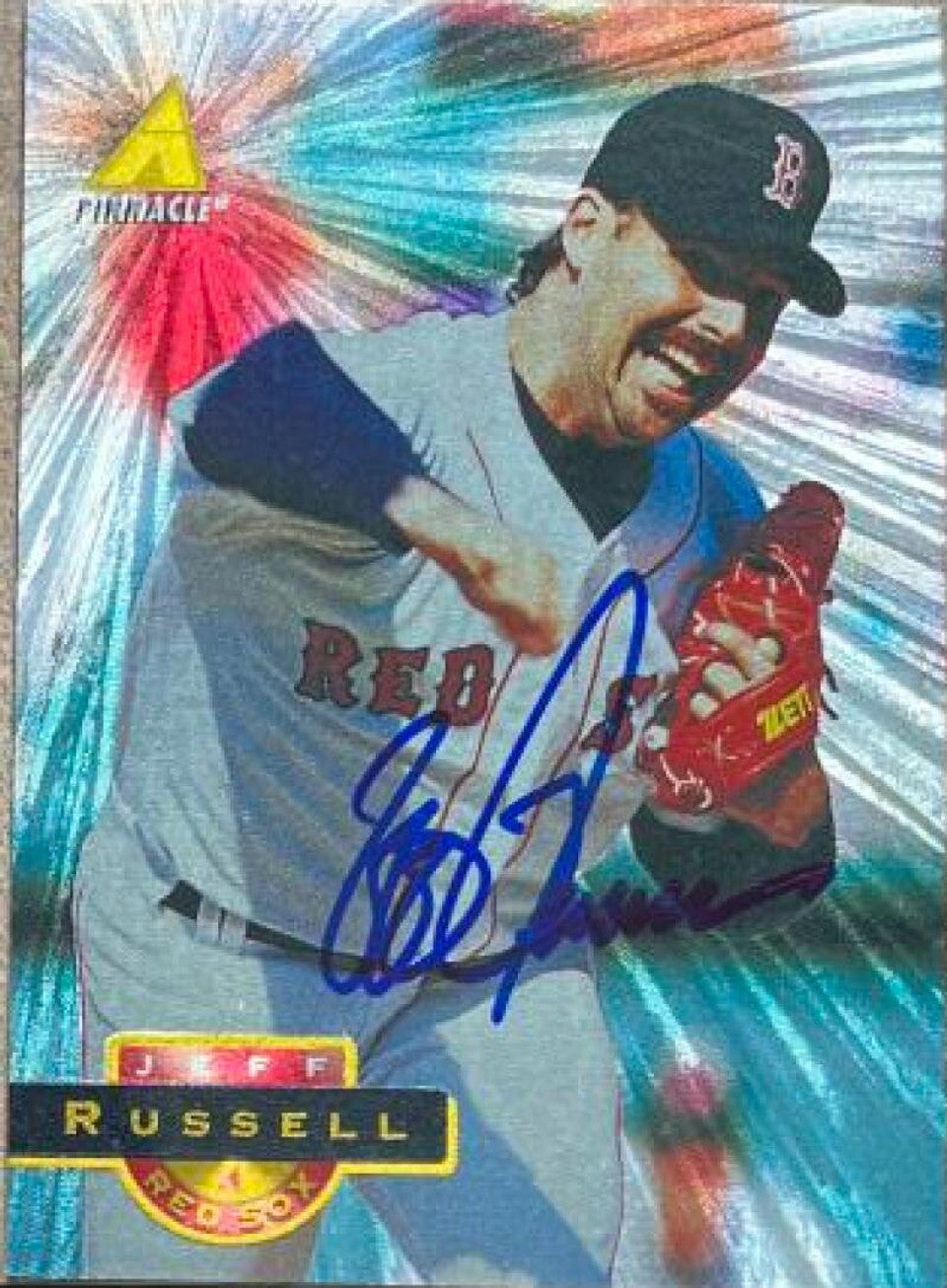 Jeff Russell Signed 1994 Pinnacle Museum Collection Baseball Card - Boston Red Sox