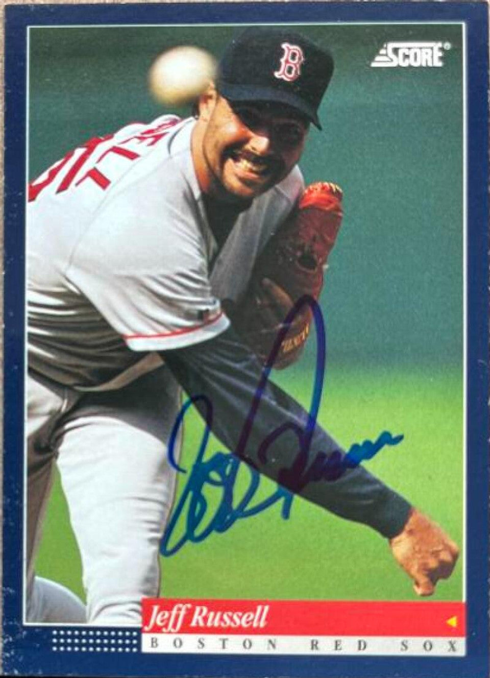 Jeff Russell Signed 1994 Score Baseball Card - Boston Red Sox