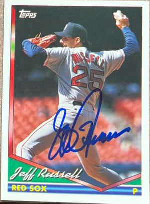 Jeff Russell Signed 1994 Topps Baseball Card - Boston Red Sox