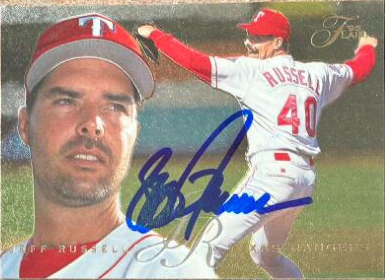 Jeff Russell Signed 1995 Flair Baseball Card - Texas Rangers