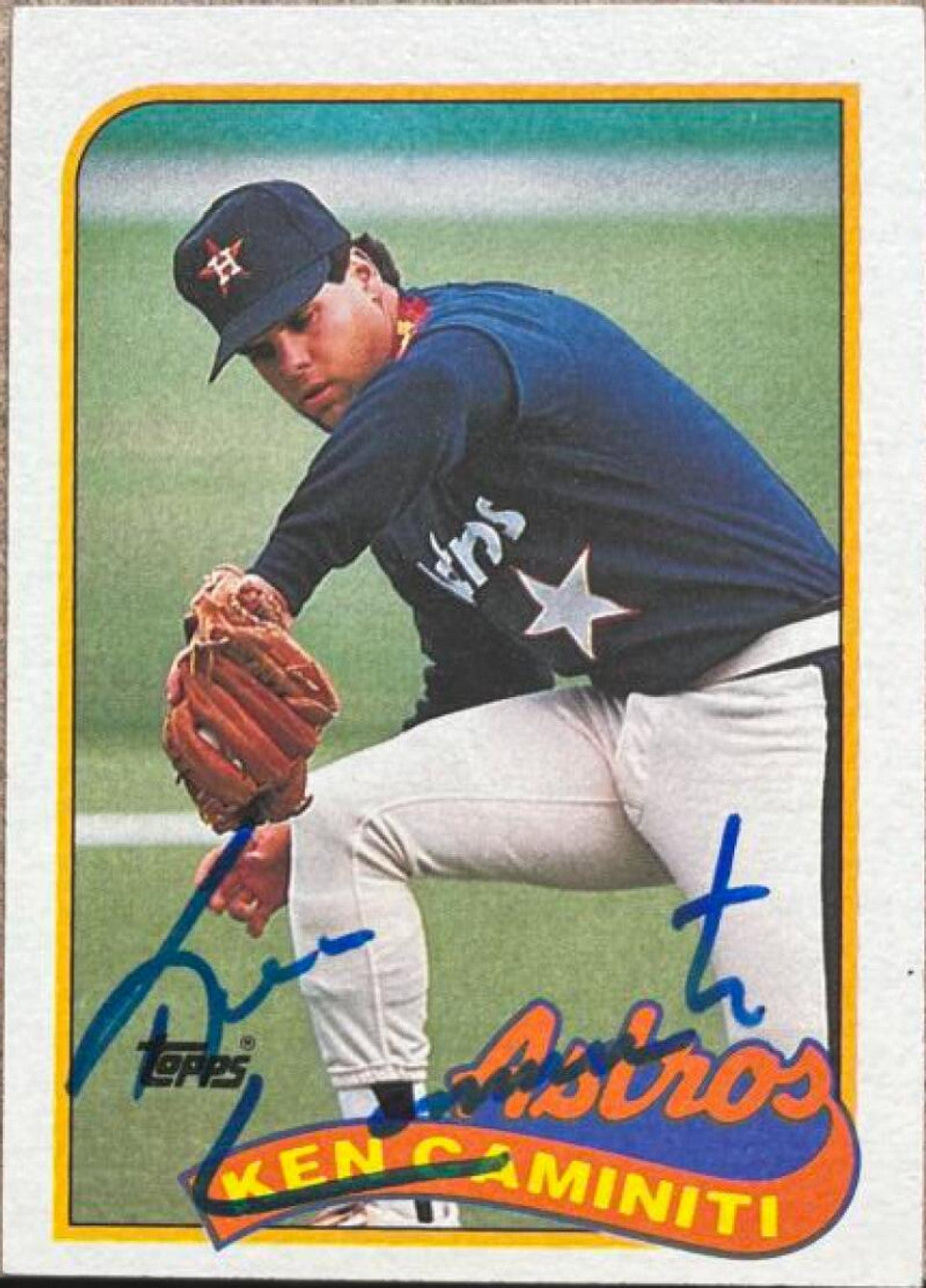 Ken Caminiti Signed 1989 Topps Baseball Card - Houston Astros