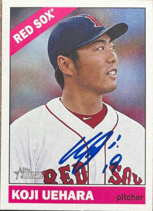 Koji Uehara Signed 2015 Topps Heritage Baseball Card - Boston Red Sox