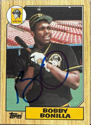 Bobby Bonilla Signed 1987 Topps Baseball Card - Pittsburgh Pirates