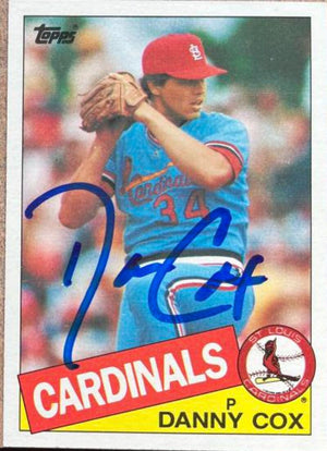 Danny Cox Signed 1985 Topps Baseball Card - St Louis Cardinals