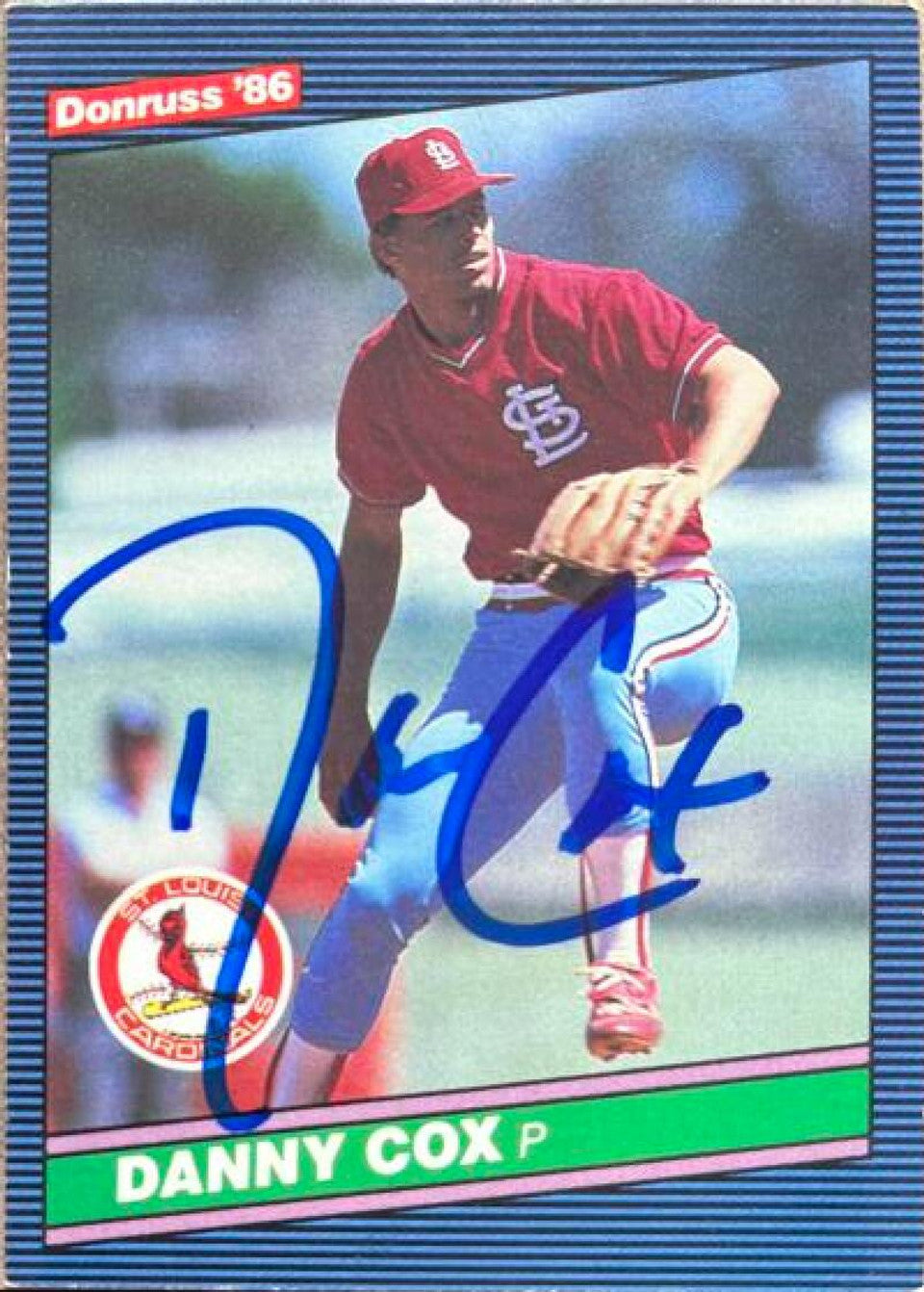 Danny Cox Signed 1986 Donruss Baseball Card - St Louis Cardinals