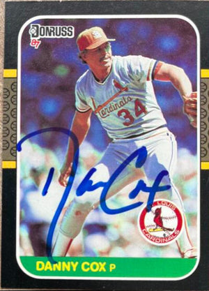 Danny Cox Signed 1987 Donruss Baseball Card - St Louis Cardinals