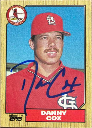 Danny Cox Signed 1987 Topps Baseball Card - St Louis Cardinals