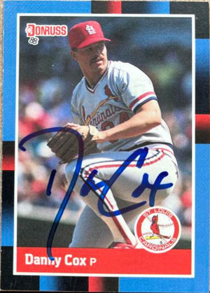 Danny Cox Signed 1988 Donruss Baseball Card - St Louis Cardinals