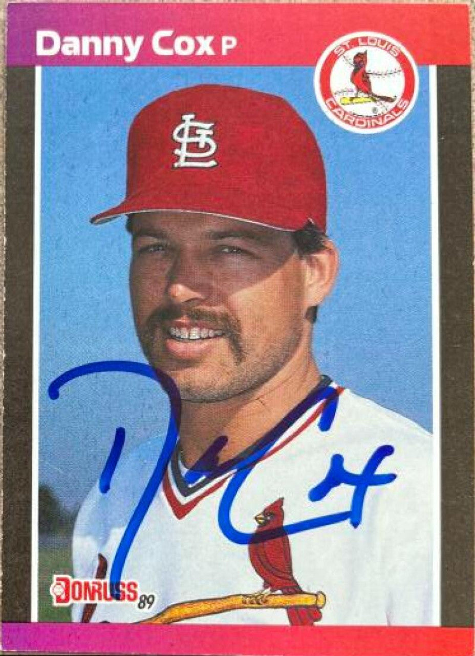 Danny Cox Signed 1989 Donruss Baseball Card - St Louis Cardinals