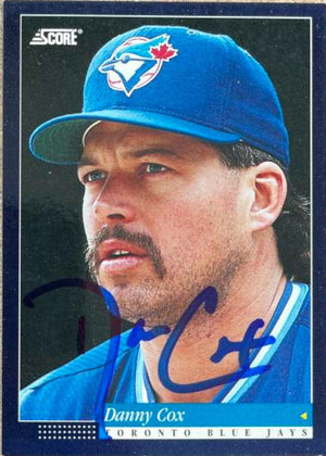 Danny Cox Signed 1994 Score Baseball Card - Toronto Blue Jays