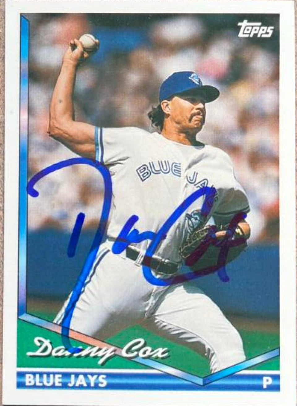 Danny Cox Signed 1994 Topps Baseball Card - Toronto Blue Jays