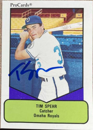 Tim Spehr Signed 1990 ProCards AAA Baseball Card - Omaha Royals