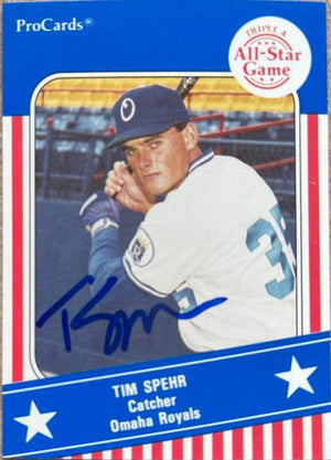 Tim Spehr Signed 1991 ProCards AAA All-Stars Baseball Card - Omaha Royals