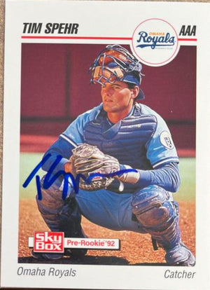 Tim Spehr Signed 1992 Skybox AAA Baseball Card - Omaha Royals