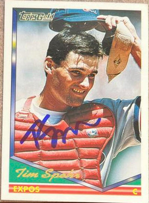 Tim Spehr Signed 1994 Topps Gold Baseball Card - Montreal Expos