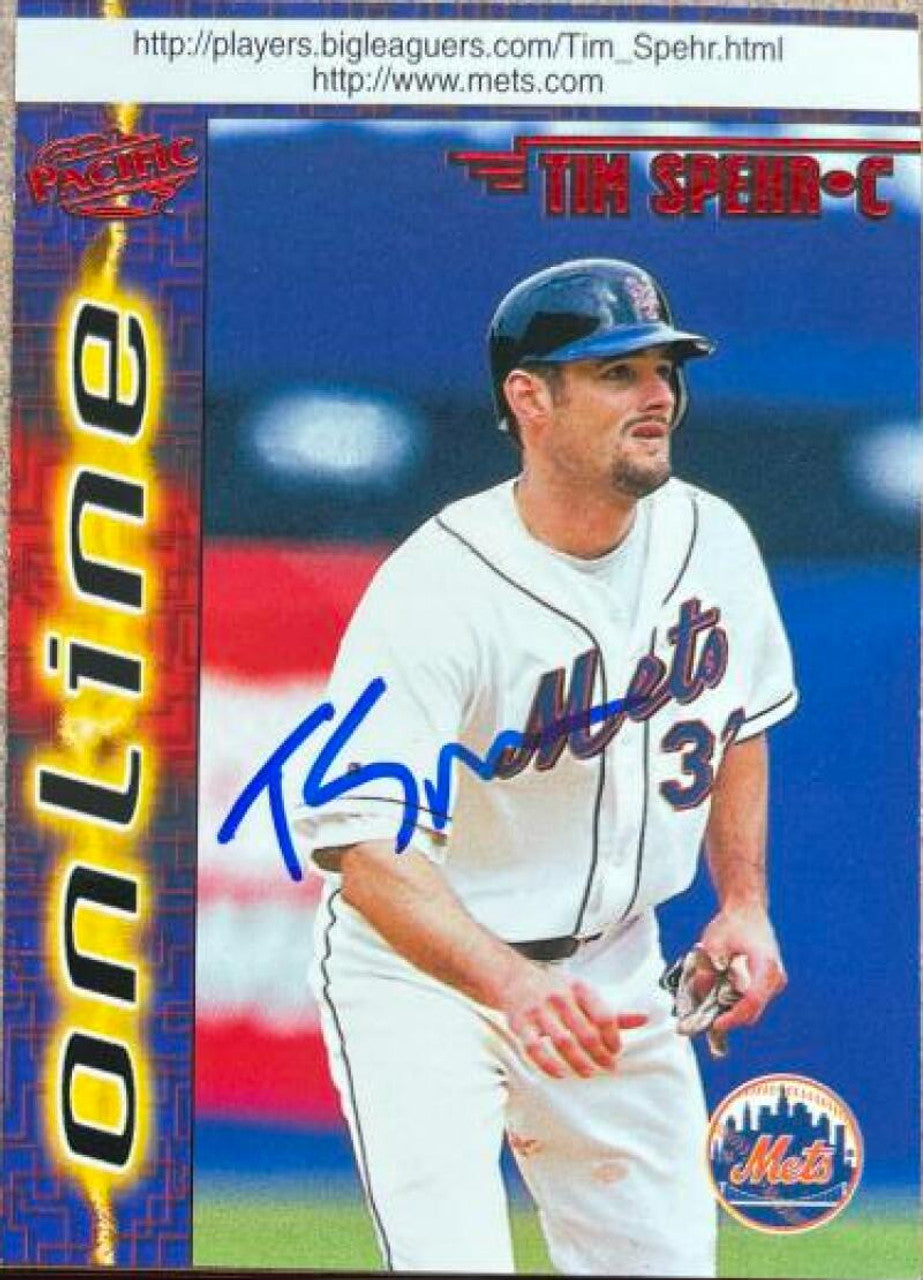 Tim Spehr Signed 1998 Pacific Online Baseball Card - New York Mets