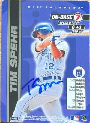 Tim Spehr Signed 2000 MLB Showdown 1st Edition Baseball Card - Kansas City Royals