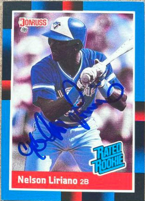 Nelson Liriano Signed 1988 Donruss Baseball Card - Toronto Blue Jays