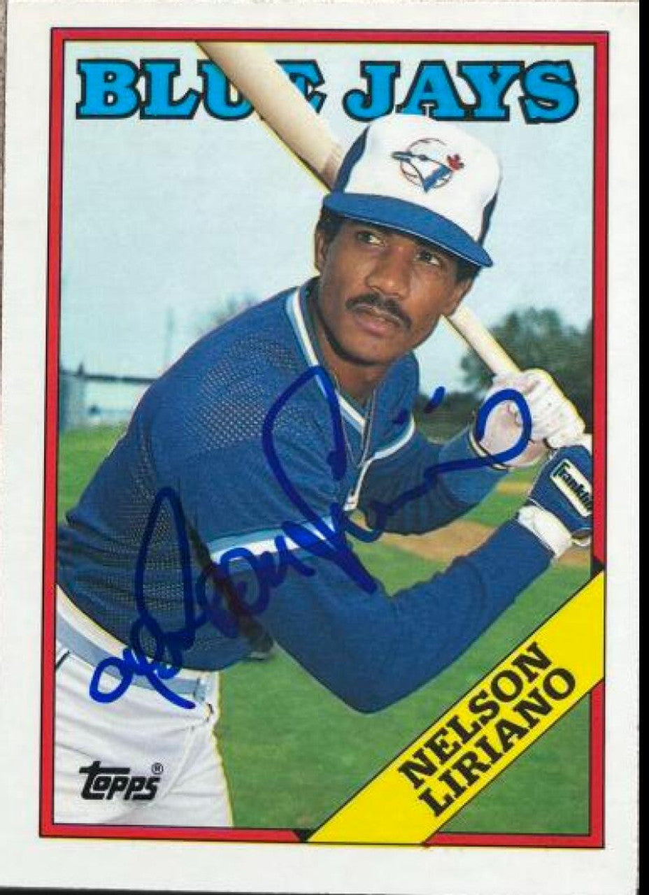 ネルソン・リリアーノ サイン入り 1988 Topps ティファニー ベースボールカード - トロント ブルージェイズ