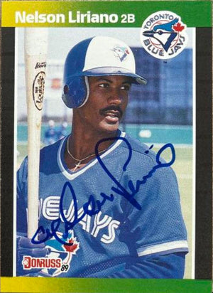 Nelson Liriano Signed 1989 Donruss Baseball Card - Toronto Blue Jays