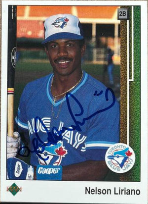 Nelson Liriano Signed 1989 Upper Deck Baseball Card - Toronto Blue Jays