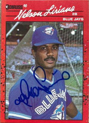 Nelson Liriano Signed 1990 Donruss Baseball Card - Toronto Blue Jays