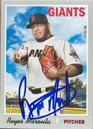 レイエス・モロンタ サイン入り 2019 Topps Heritage ベースボールカード - サンフランシスコ・ジャイアンツ