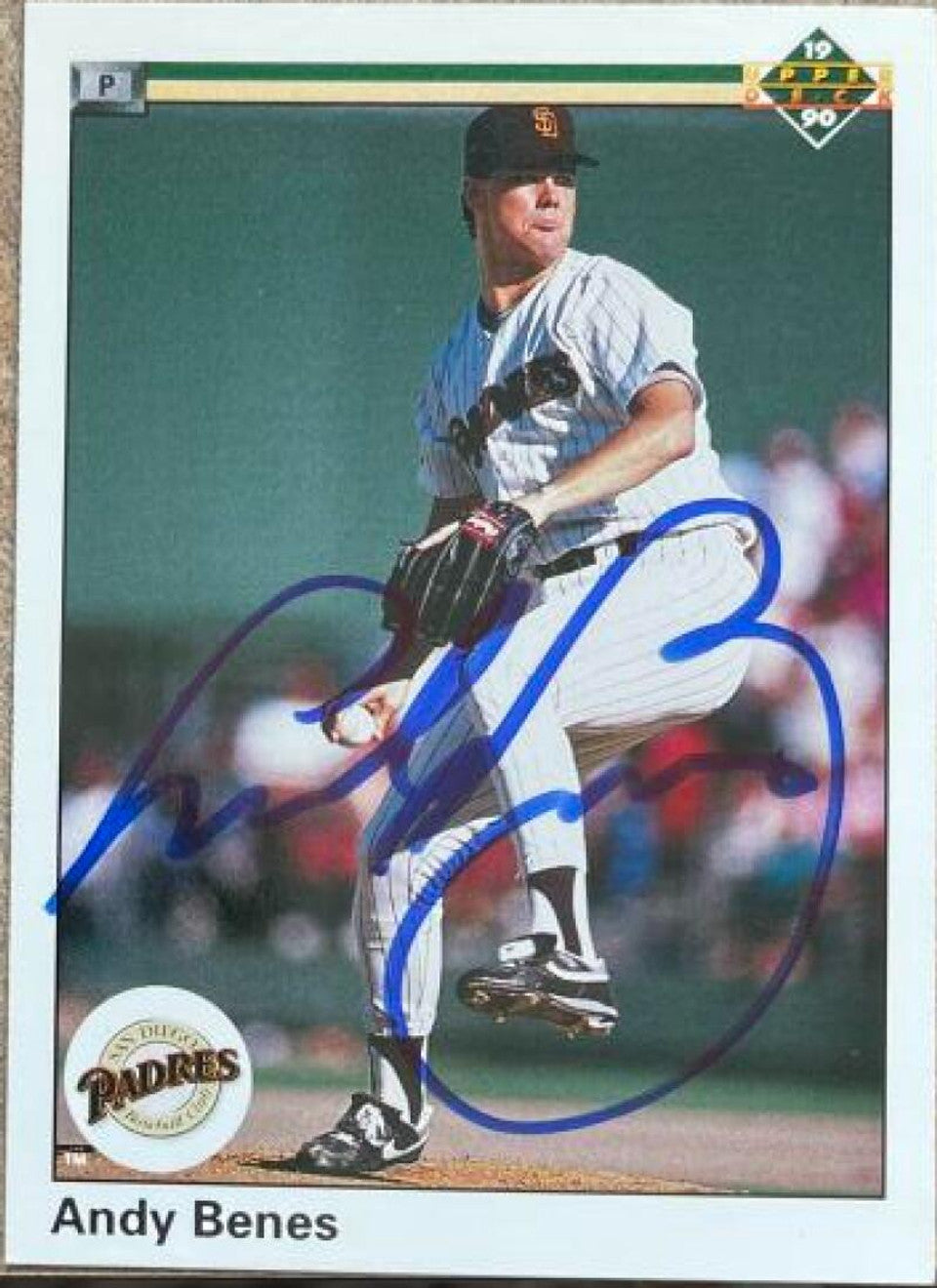 Andy Benes Signed 1990 Upper Deck Baseball Card - San Diego Padres