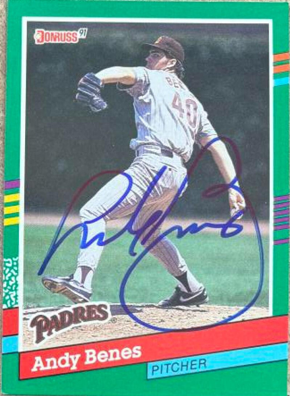 Andy Benes Signed 1991 Donruss Baseball Card - San Diego Padres